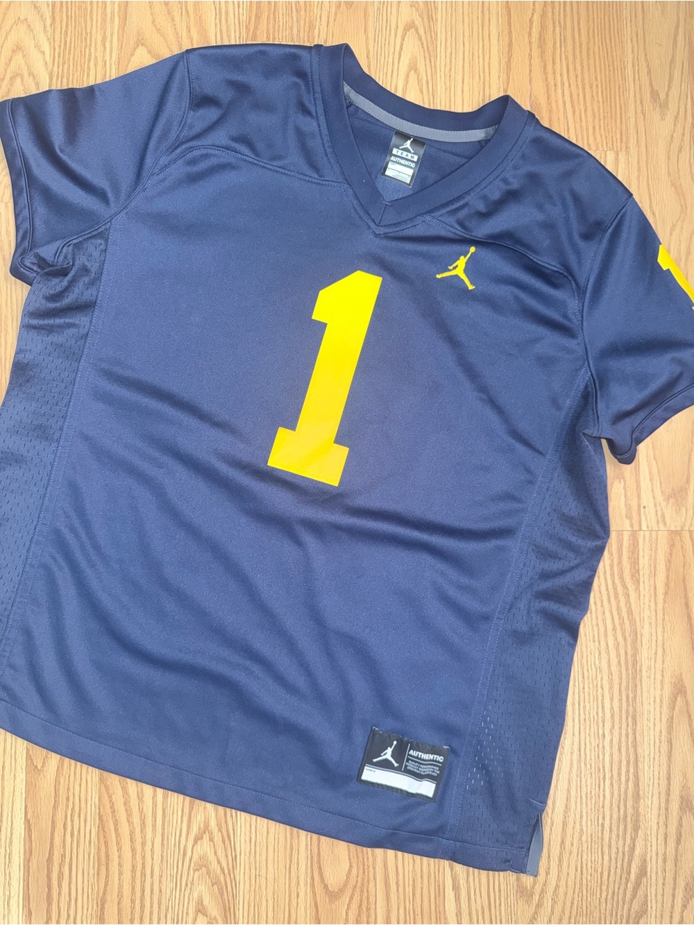 Women’s Nike Jordan Brand Michigan Wolverines #1 football jersey